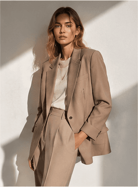 Mara Tailored Blazer — Taupe