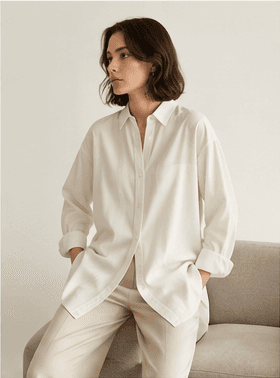 Luna Relaxed Shirt — Soft Ivory
