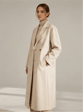 Clara Structured Coat — Warm Ivory
